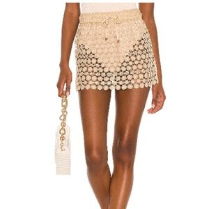 Lovers + Friends Cream Mini Skirt